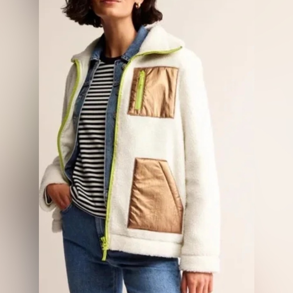 Boden White and Tan Jacket